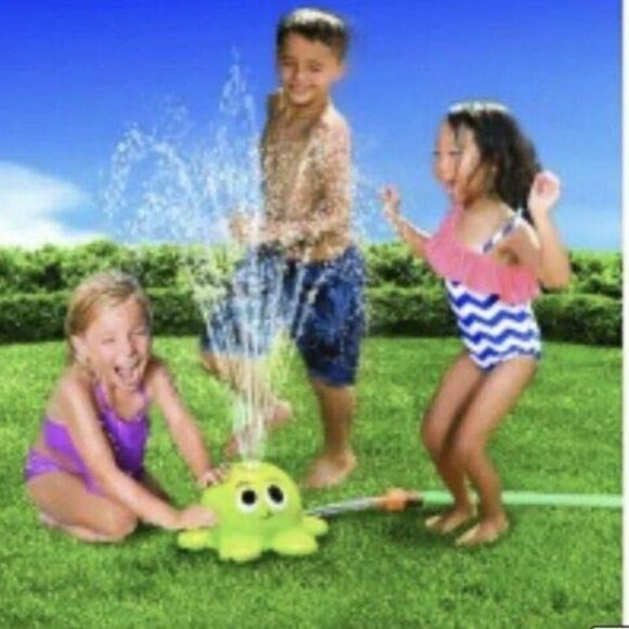 Banzai Squish Splash Octopus Sprinkler - Yellow/Green - Picture 5 of 5